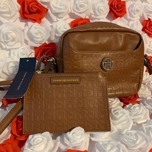 brown Tommy Hilfiger crossbody handbag